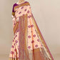 Contemporary Banarasi Silk Peach Jacquard Work Saree