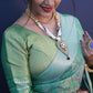 Designer Banarasi Silk Green Jacquard Work Saree