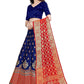 Lehenga Choli Banarasi Silk Blue Jacquard Work Lehenga Choli