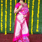 Contemporary Banarasi Silk Rani Jacquard Work Saree