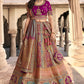 Lehenga Choli Banarasi Silk Purple Embroidered Lehenga Choli