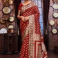 Silk Saree Banarasi Silk Maroon Weaving Saree