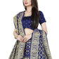 A Line Lehenga Banarasi Silk Jacquard Blue Jacquard Work Lehenga Choli