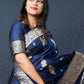Classic Banarasi Silk Blue Weaving Saree