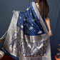 Classic Banarasi Silk Blue Weaving Saree