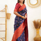 Trendy Saree Banarasi Silk Blue Weaving Saree