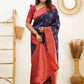 Trendy Saree Banarasi Silk Blue Weaving Saree