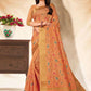 Trendy Saree Banarasi Silk Orange Embroidered Saree