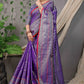 Trendy Saree Banarasi Silk Purple Jacquard Work Saree