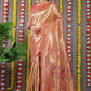 Contemporary Banarasi Silk Peach Weaving Saree