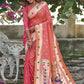 Trendy Saree Banarasi Silk Peach Woven Saree