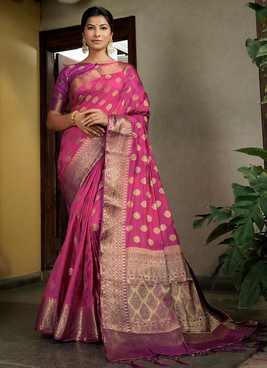 Classic Banarasi Silk Purple Weaving Saree