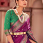 Trendy Saree Banarasi Silk Purple Weaving Saree