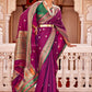 Trendy Saree Banarasi Silk Purple Weaving Saree