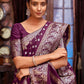 Contemporary Banarasi Silk Purple Weaving Saree