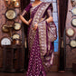 Contemporary Banarasi Silk Purple Weaving Saree