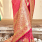 Traditional Saree Banarasi Silk Rani Weaving Saree