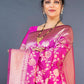 Trendy Saree Banarasi Silk Rani Weaving Saree