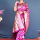 Trendy Saree Banarasi Silk Rani Weaving Saree