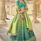 Lehenga Choli Banarasi Silk Green Embroidered Lehenga Choli