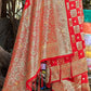 Traditional Saree Banarasi Silk Red Weaving Saree