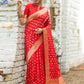 Trendy Saree Banarasi Silk Red Woven Saree