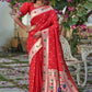 Traditional Saree Banarasi Silk Red Woven Saree
