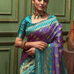 Classic Banarasi Silk Purple Woven Saree