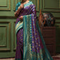 Classic Banarasi Silk Purple Woven Saree