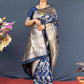 Classic Banarasi Silk Blue Weaving Saree