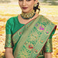 Classic Banarasi Silk Green Swarovski Saree