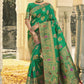 Classic Banarasi Silk Green Swarovski Saree