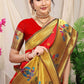 Traditional Saree Banarasi Silk Red Weaving Saree