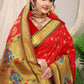 Traditional Saree Banarasi Silk Red Weaving Saree