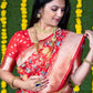 Traditional Saree Banarasi Silk Red Jacquard Work Saree