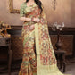 Classic Banarasi Silk Sea Green Digital Print Saree