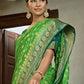 Contemporary Banarasi Silk Green Weaving Saree