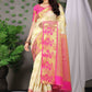 Contemporary Banarasi Silk Cream Weaving Saree