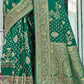 Traditional Saree Banarasi Silk Green Weaving Saree