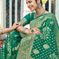 Traditional Saree Banarasi Silk Green Weaving Saree