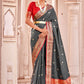 Classic Banarasi Silk Grey Weaving Saree