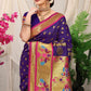Trendy Saree Banarasi Silk Purple Weaving Saree