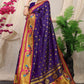 Trendy Saree Banarasi Silk Purple Weaving Saree
