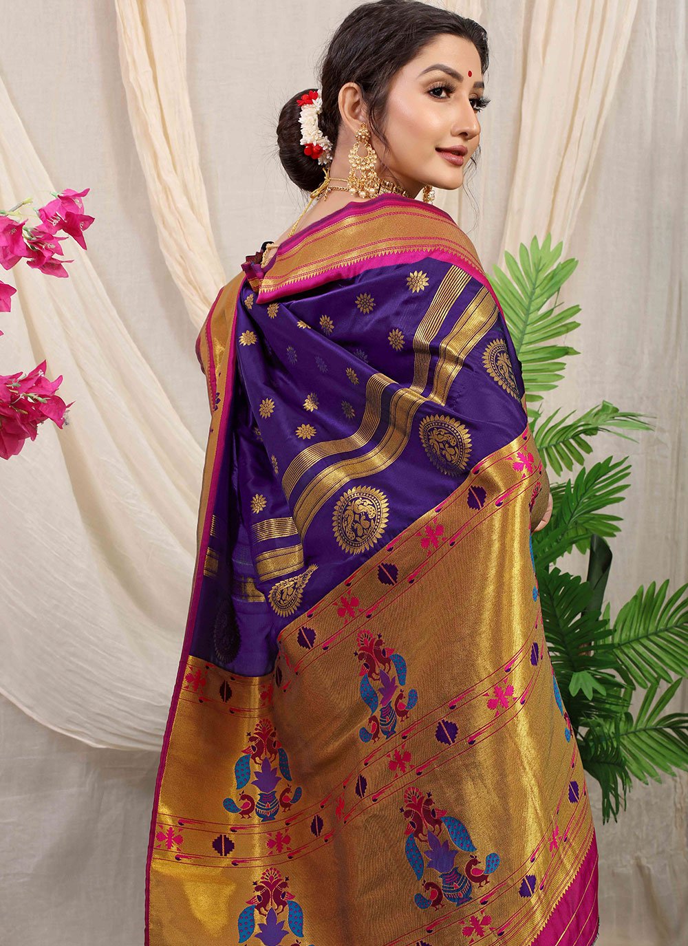 Trendy Saree Banarasi Silk Purple Weaving Saree