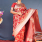 Classic Banarasi Silk Red Weaving Saree