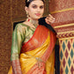 Contemporary Banarasi Silk Handloom Silk Tissue Yellow Weaving Saree