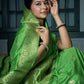 Classic Banarasi Silk Sea Green Weaving Saree