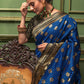 Contemporary Banarasi Silk Blue Woven Saree