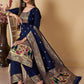 Salwar Suit Banarasi Silk Blue Woven Salwar Kameez