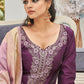 Salwar Suit Banarasi Silk Purple Woven Salwar Kameez